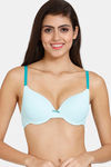 Zivame Push-Up Wired Medium Coverage Bra - Tanager Turquoise — thumbnail 1